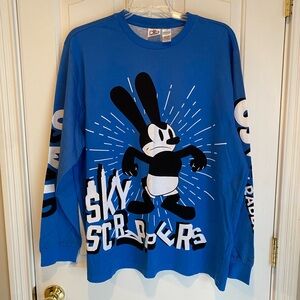 Disney Blue and Black Long Sleeve Tshirt with Oswald Graphic!